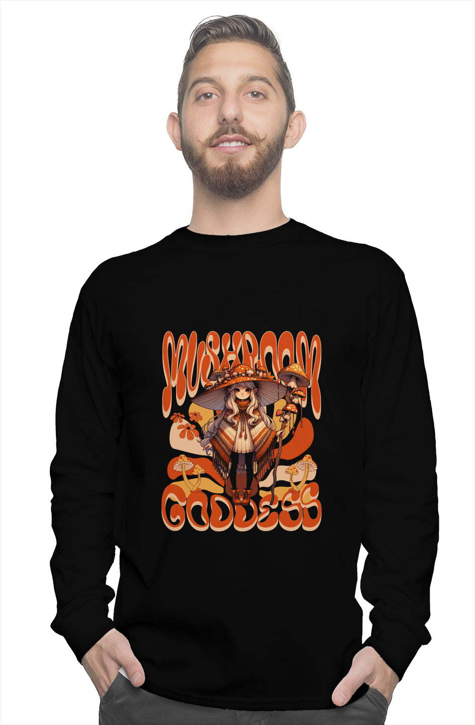 Mushroom Goddess long sleeve tee