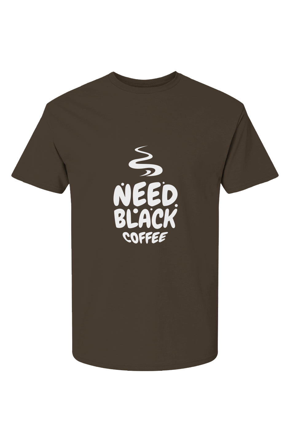 Black Coffee Cotton Short Sleeve T-Shirt