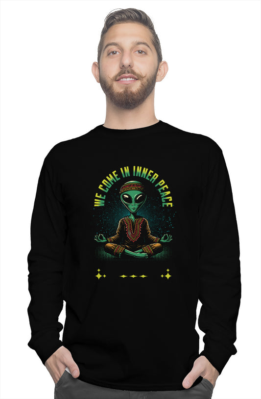 Alien Yoga Meditation long sleeve tee